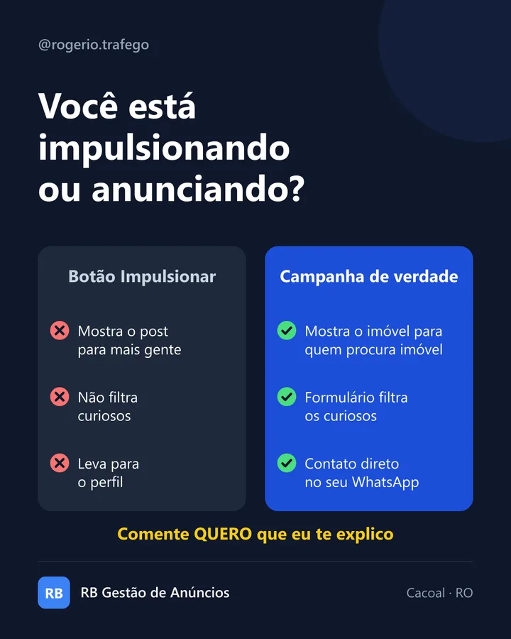 Post do Instagram: diferença entre o botão impulsionar e uma campanha de verdade